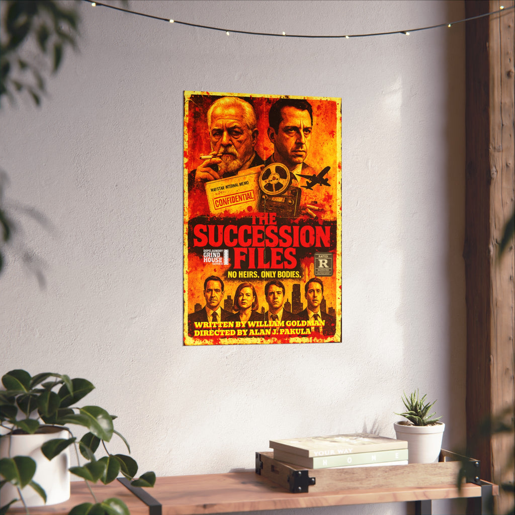 The Succession Files - Grind House Inspired art print (Film Lovers Movie Poster)