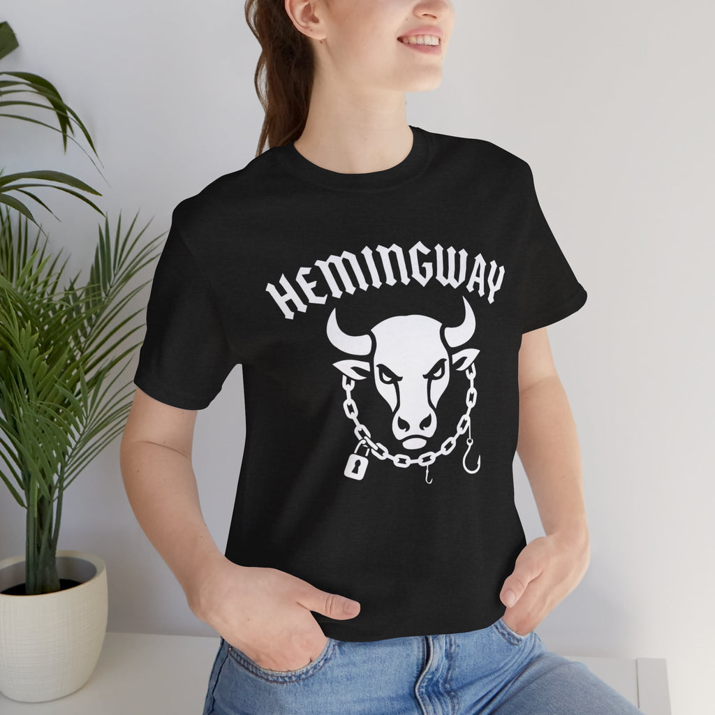 Hemingway Bull Vintage - White ink variant - Graphic T-Shirt