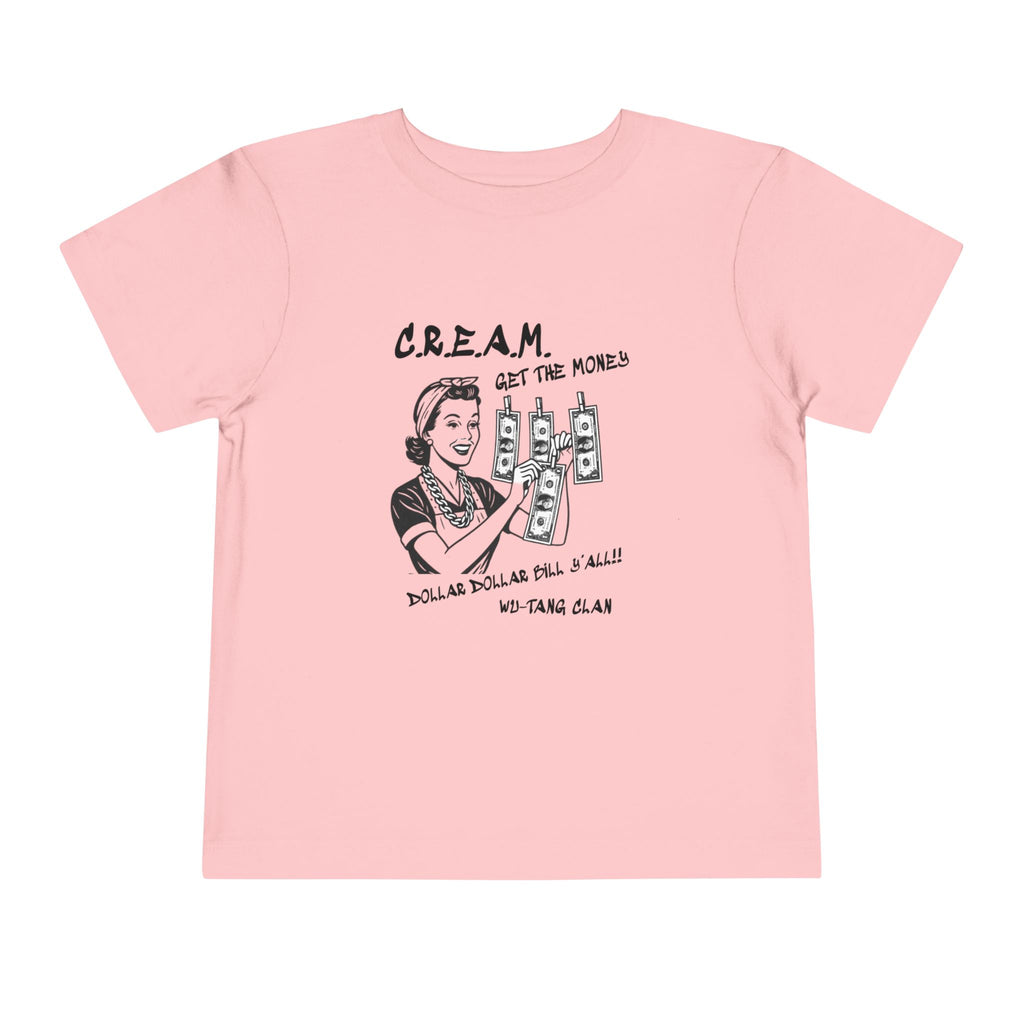 Toddler Tee - C.R.E.A.M. 'Get the Money' Retro Graphic Kids Shirt