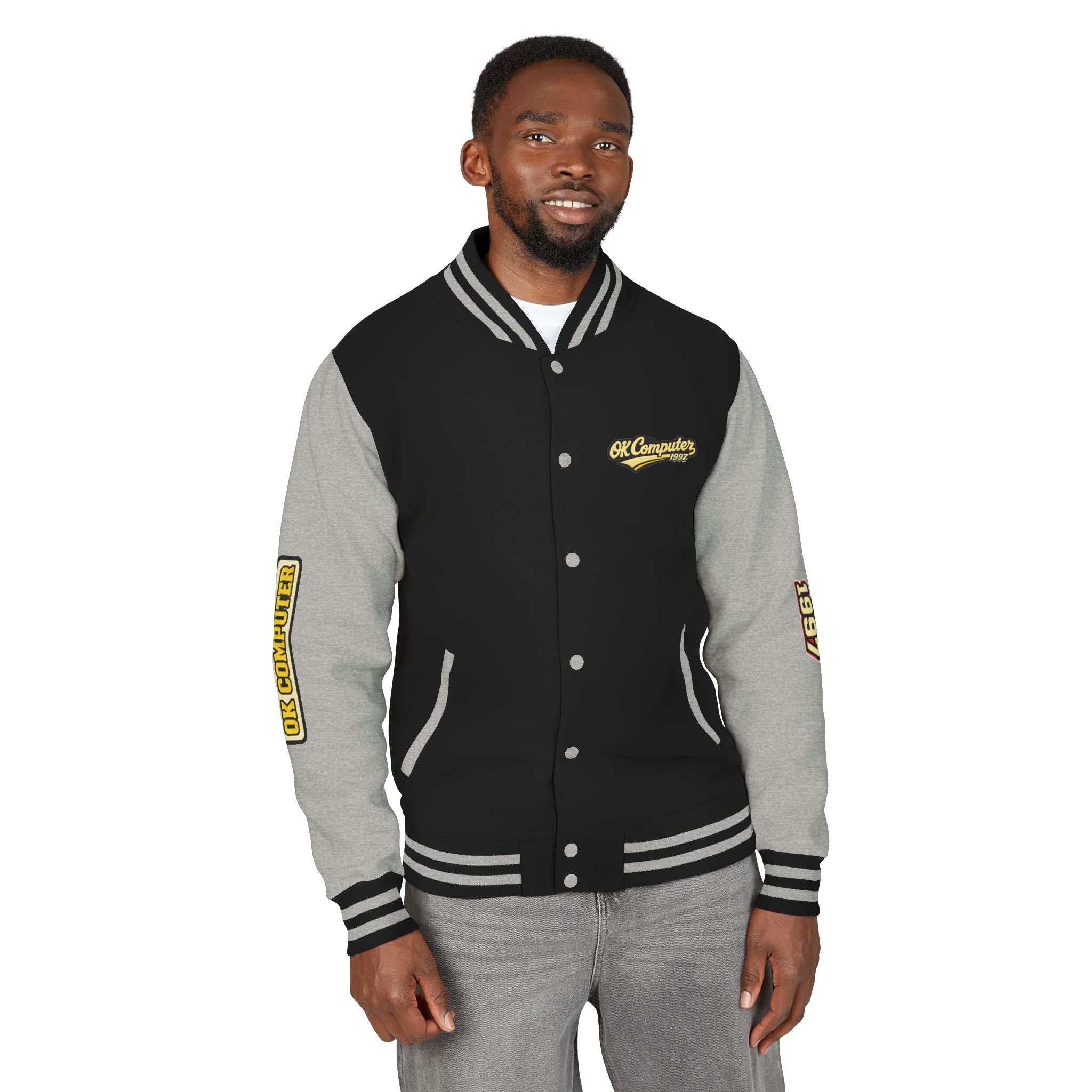 Letterman Jacket — "Ambition Makes You Look Pretty Ugly" Floral Varsity Jacket