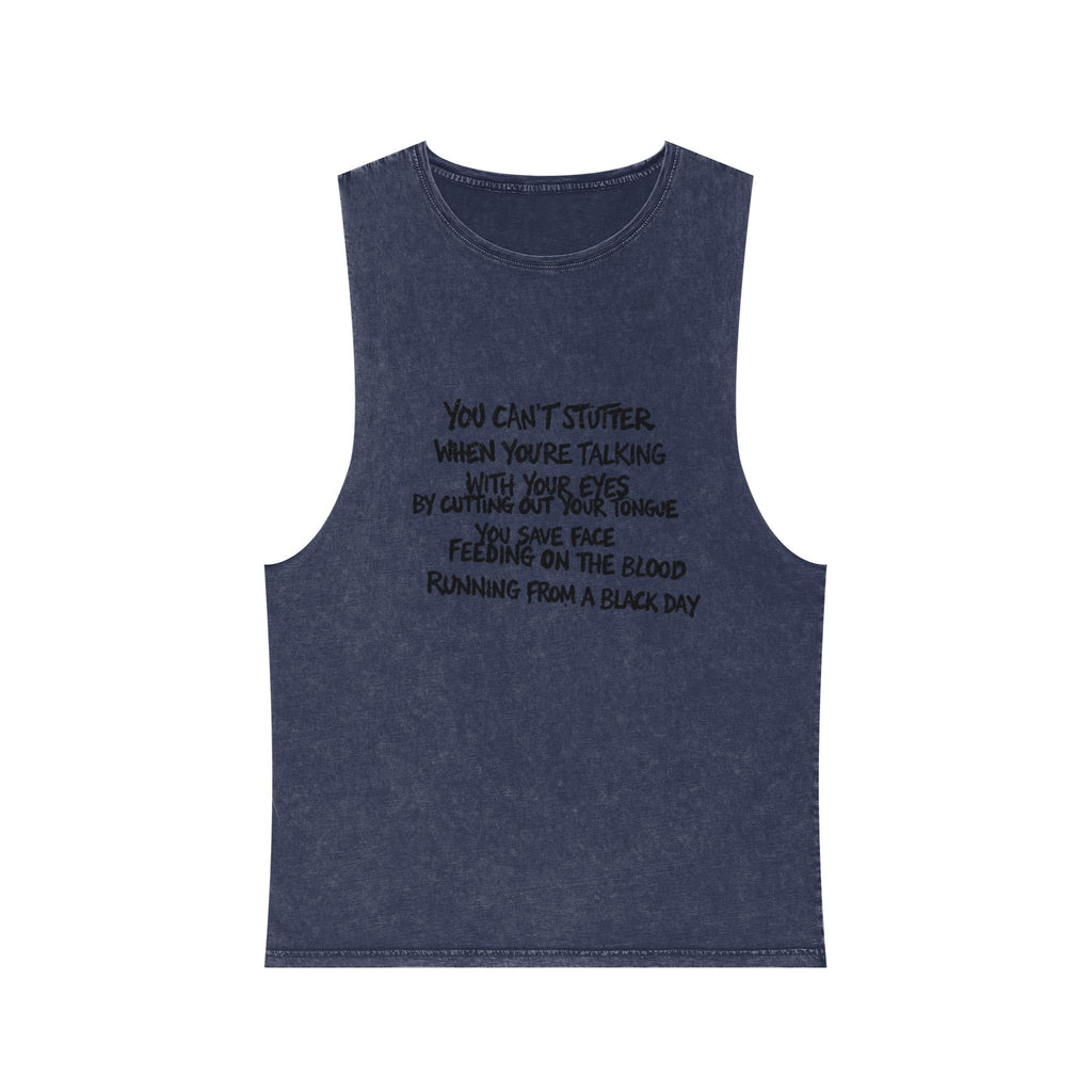 Black Rain Stonewash Muscle Tee — Stonewash Tank Top