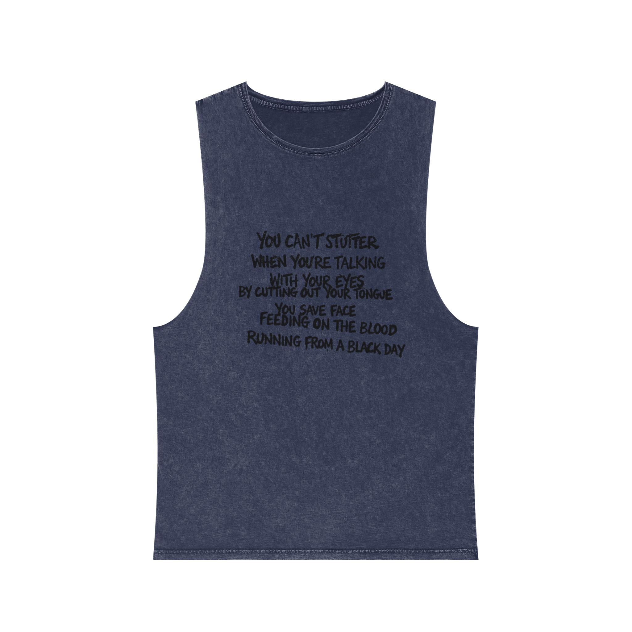 Black Rain Stonewash Muscle Tee — Stonewash Tank Top