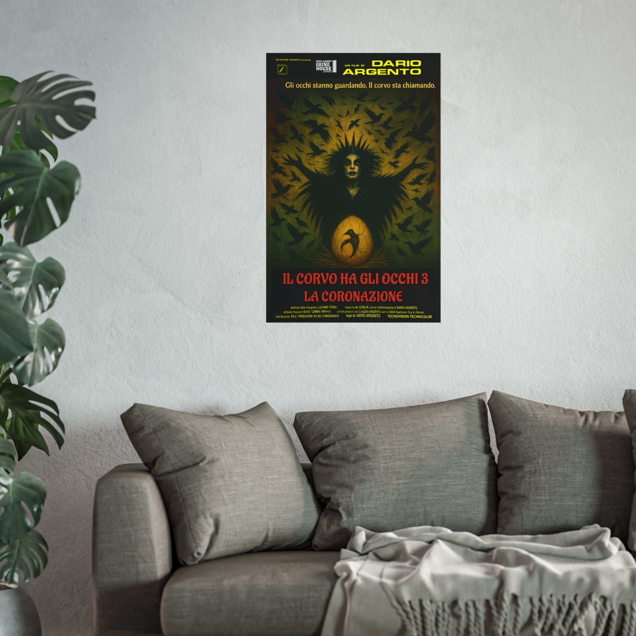 The Crows Have Eyes 3: The Crowening (variant) - Italian Giallo Horror Inspired Grind House Poster