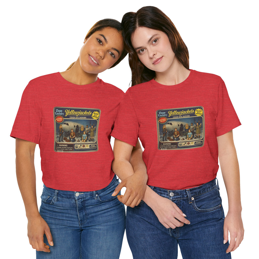 Yellowjackets "Crash Site Playset" Tee — Vintage TV Show Graphic T-Shirt