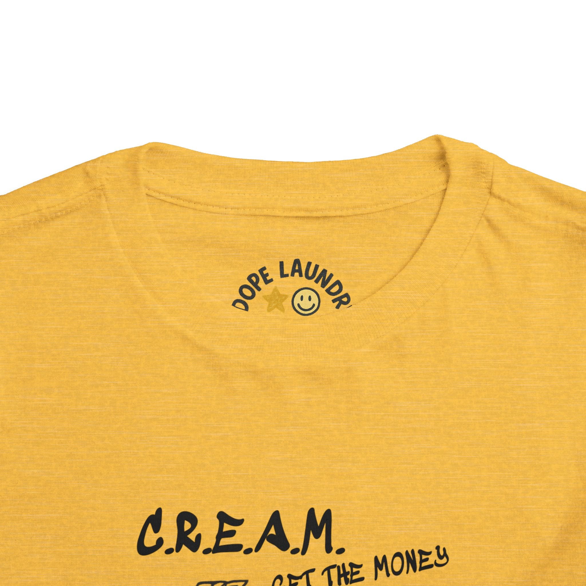 Toddler Tee - C.R.E.A.M. 'Get the Money' Retro Graphic Kids Shirt