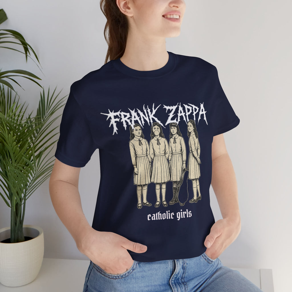 Frank Zappa "Catholic Girls" Black Metal Graphic T-Shirt