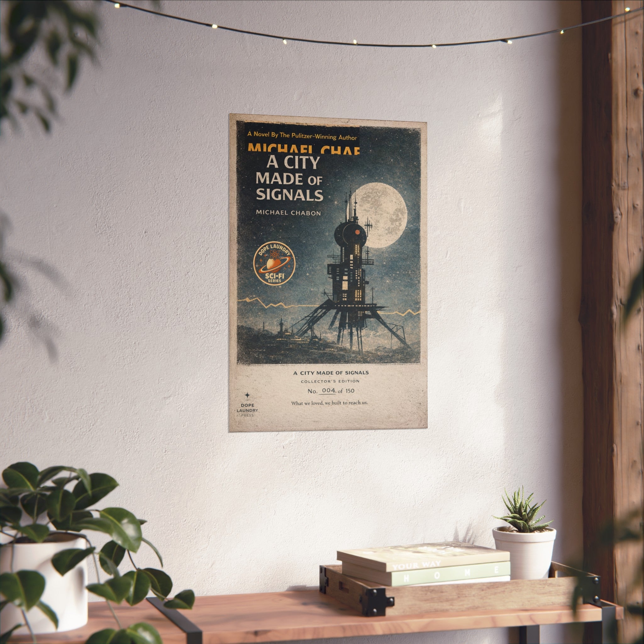 A City Made of Signals — Pulp Sci‑Fi Promotional Book Poster (Collector's Edition)
