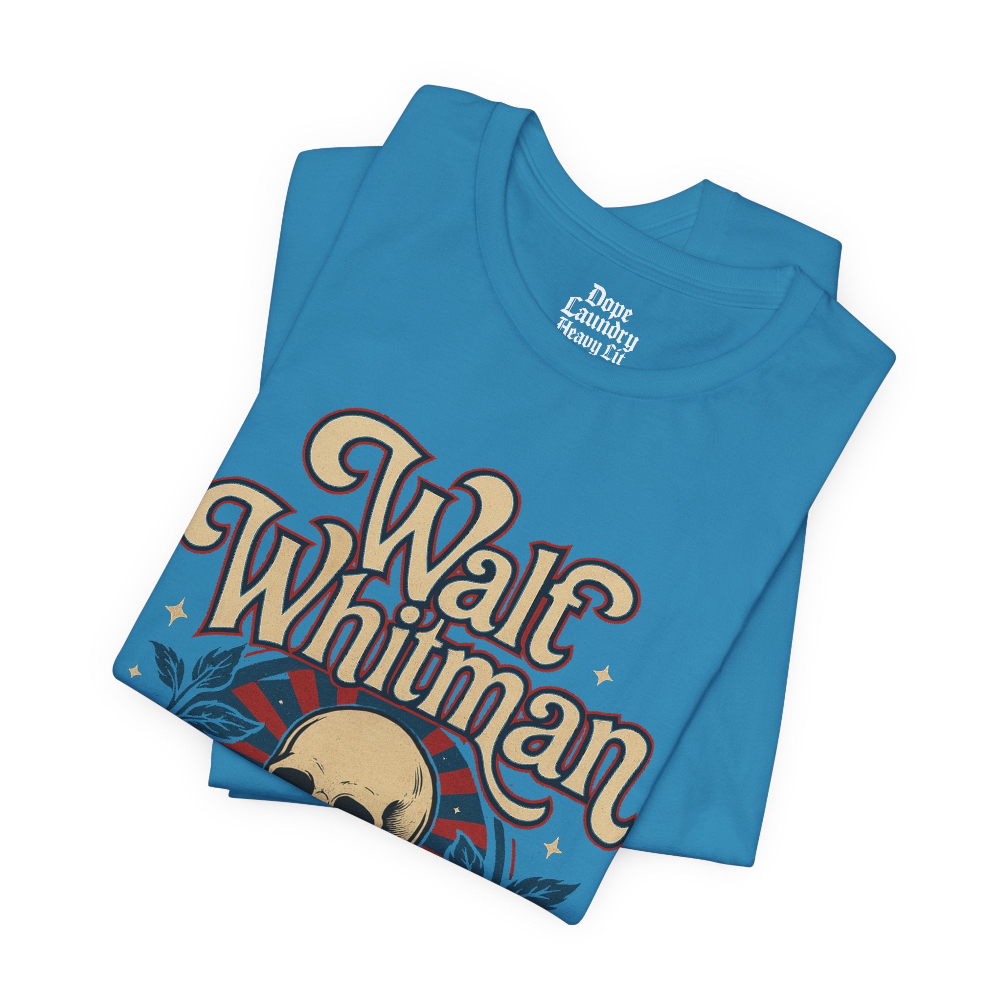 Walt Whitman Skull & Roses Vintage Graphic Tee