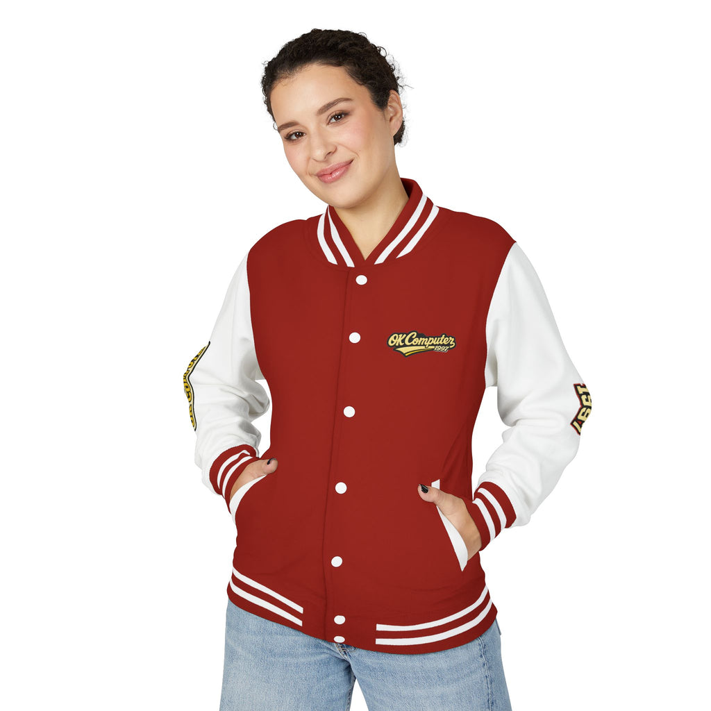 Letterman Jacket — "Ambition Makes You Look Pretty Ugly" Floral Varsity Jacket