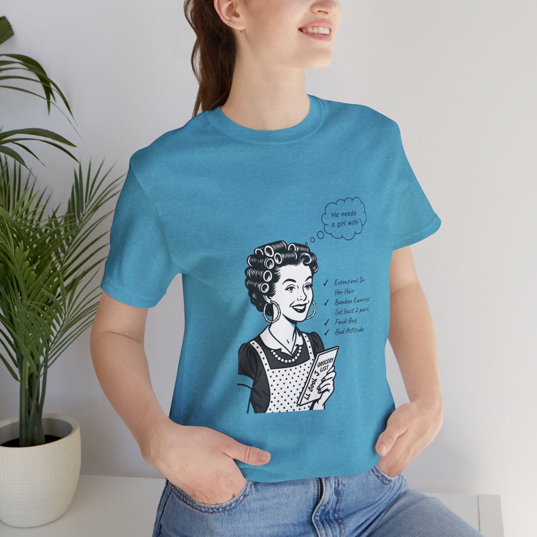LL Cool J Music Mash-up/ Vintage 50s Housewife - "Around the Way Girl" Unisex Tee