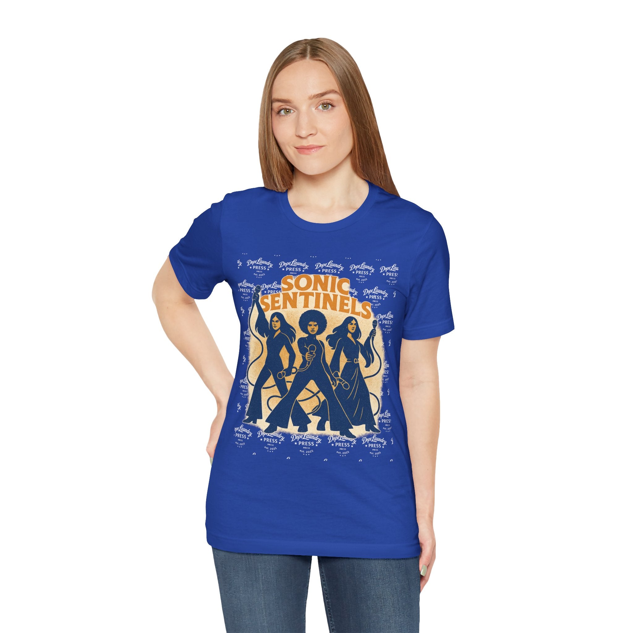Sonic Sentinels Retro 70s - Unisex Jersey Short Sleeve Tee
