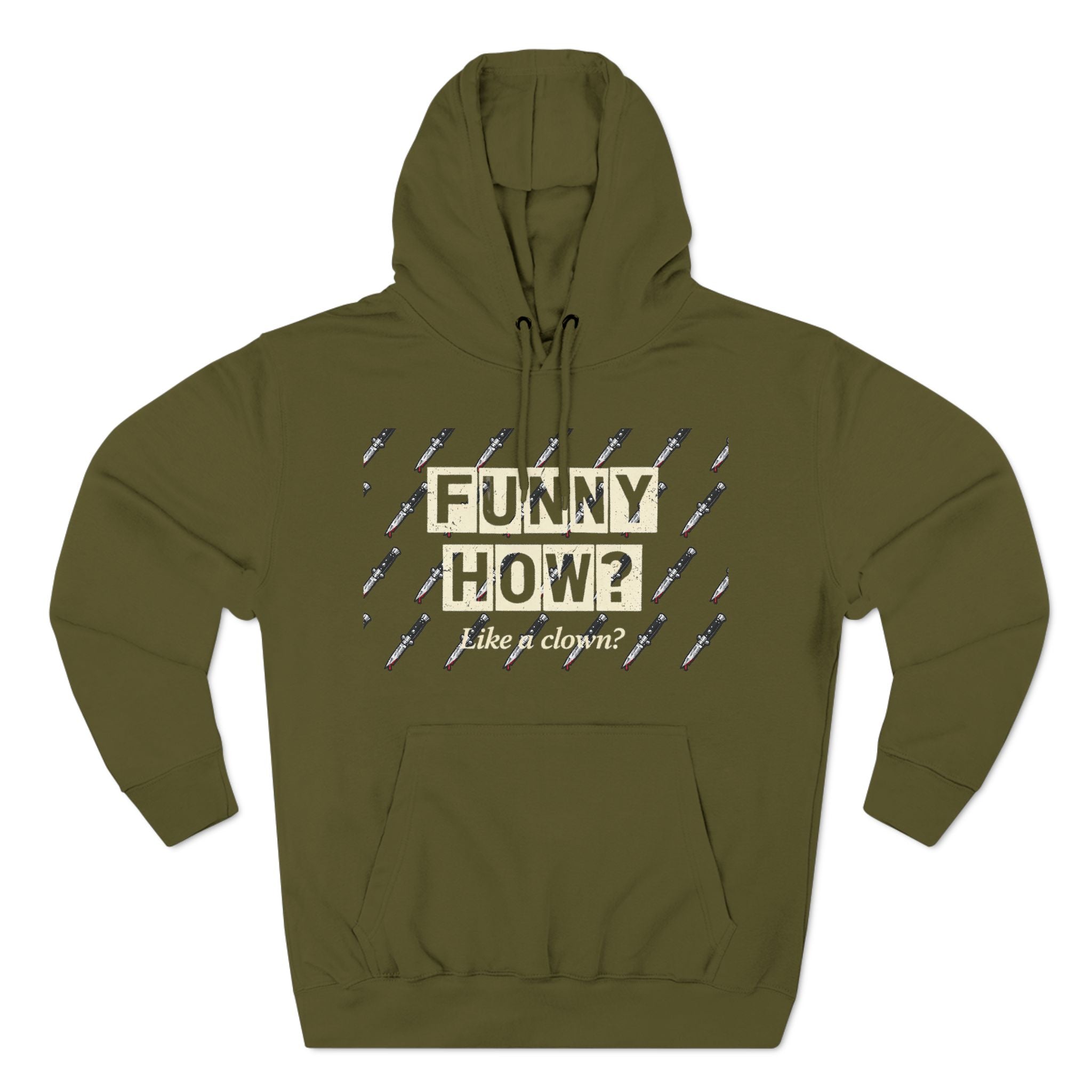 Funny How? Three-Panel Fleece Hoodie — Graphic Pullover (Shine Box)
