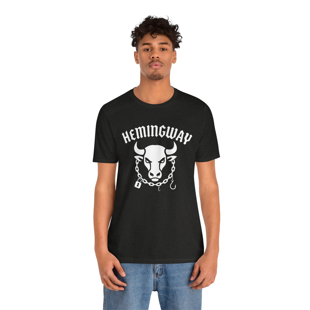 Hemingway Bull Vintage - White ink variant - Graphic T-Shirt
