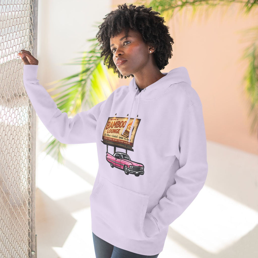 Bamboo Lounge Three-Panel Fleece Hoodie — Bamboo Lounge Graphic Pullover