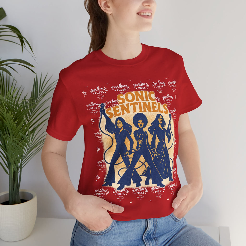 Sonic Sentinels Retro 70s - Unisex Jersey Short Sleeve Tee