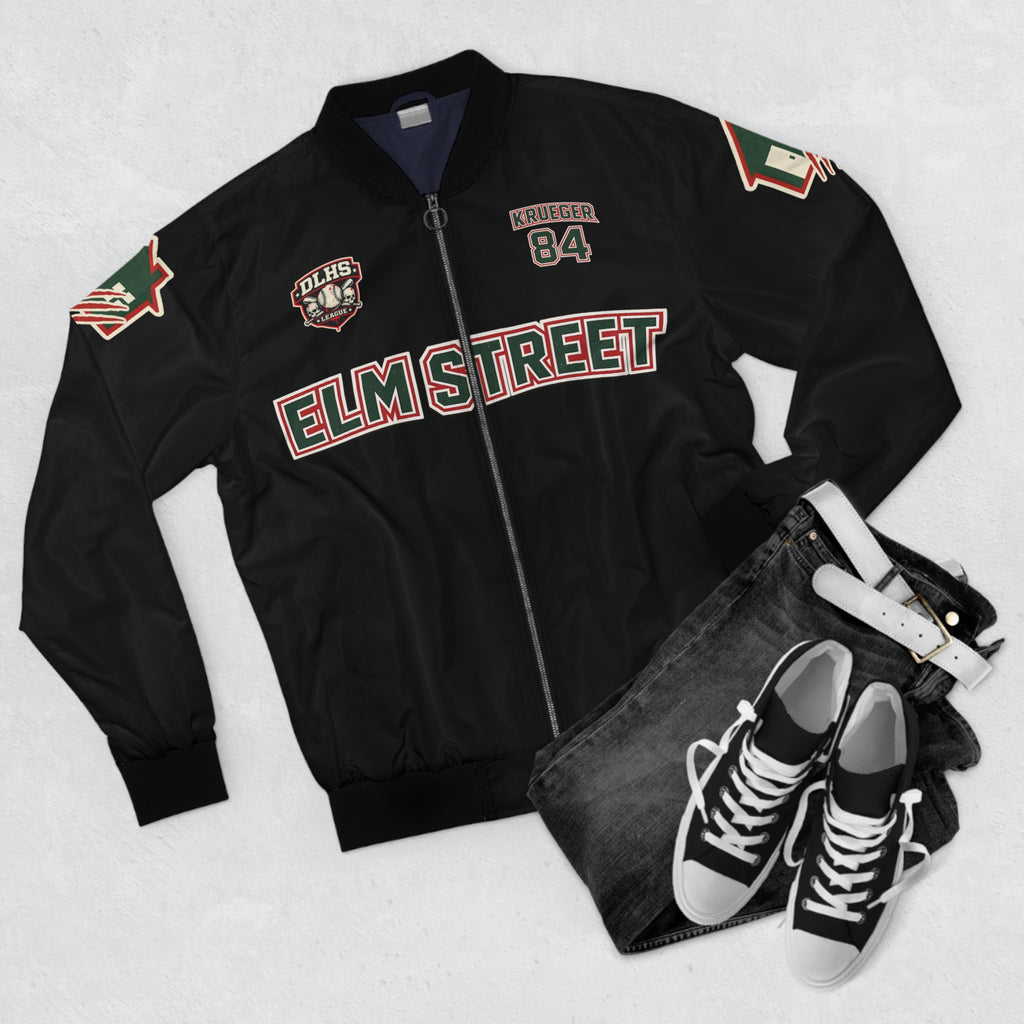 Krueger 84 Horror Bomber Jacket — Freddy Krueger Movie Design