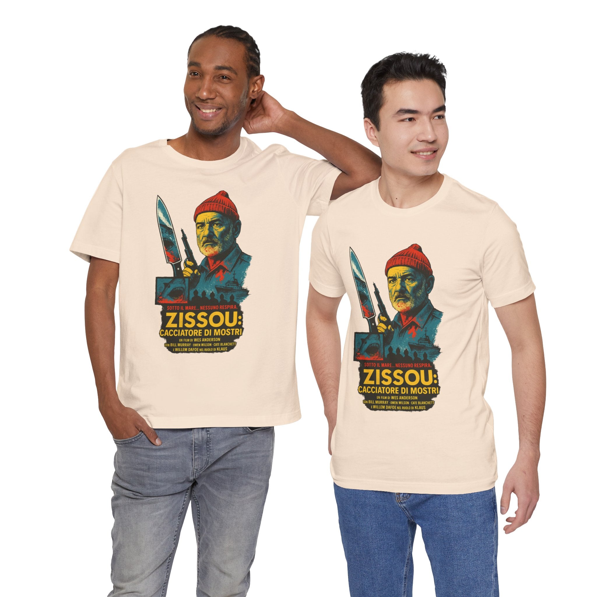 Zissou Cacciatore Di Mostri Unisex Tee - Wes Anderson Film Fan Shirt