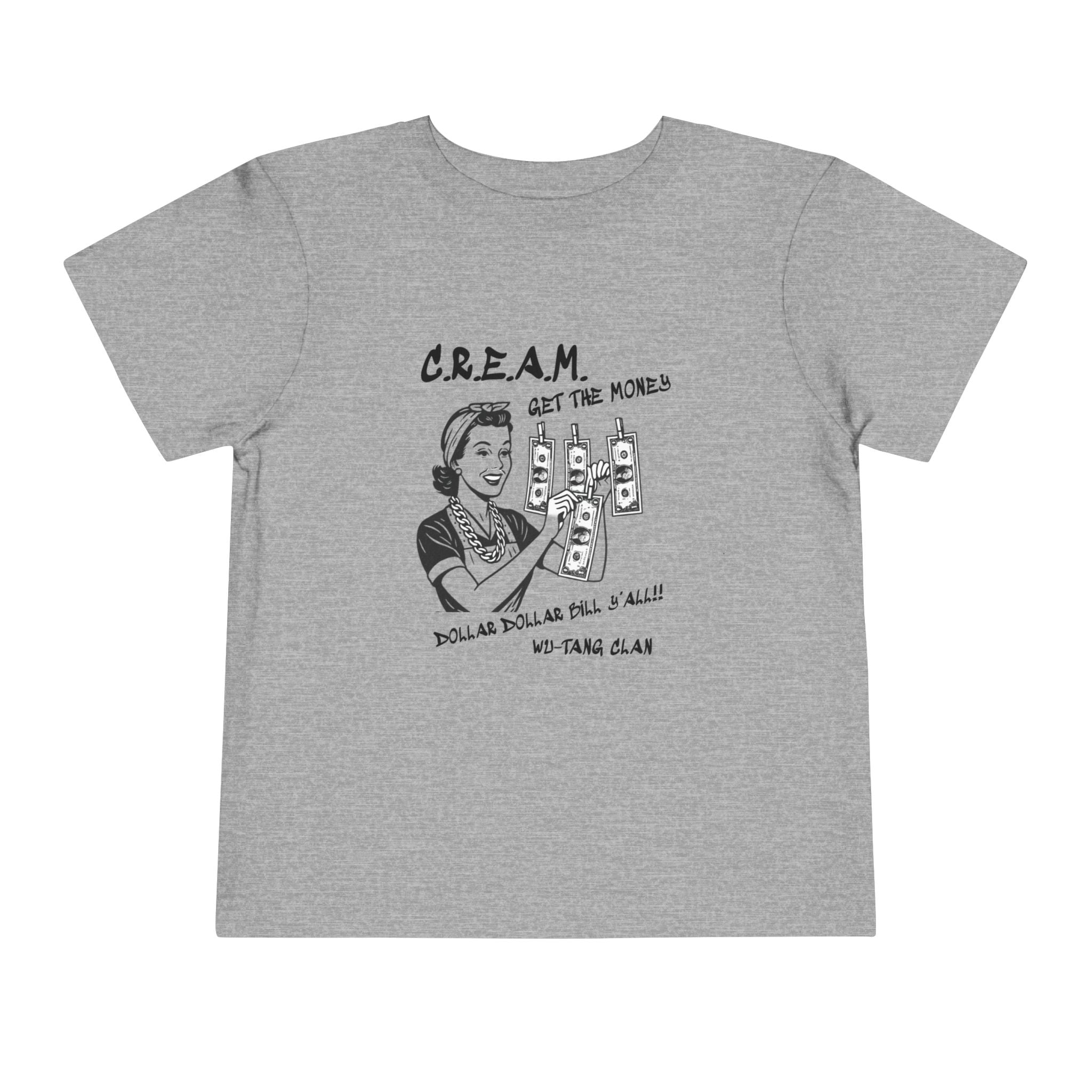 Toddler Tee - C.R.E.A.M. 'Get the Money' Retro Graphic Kids Shirt