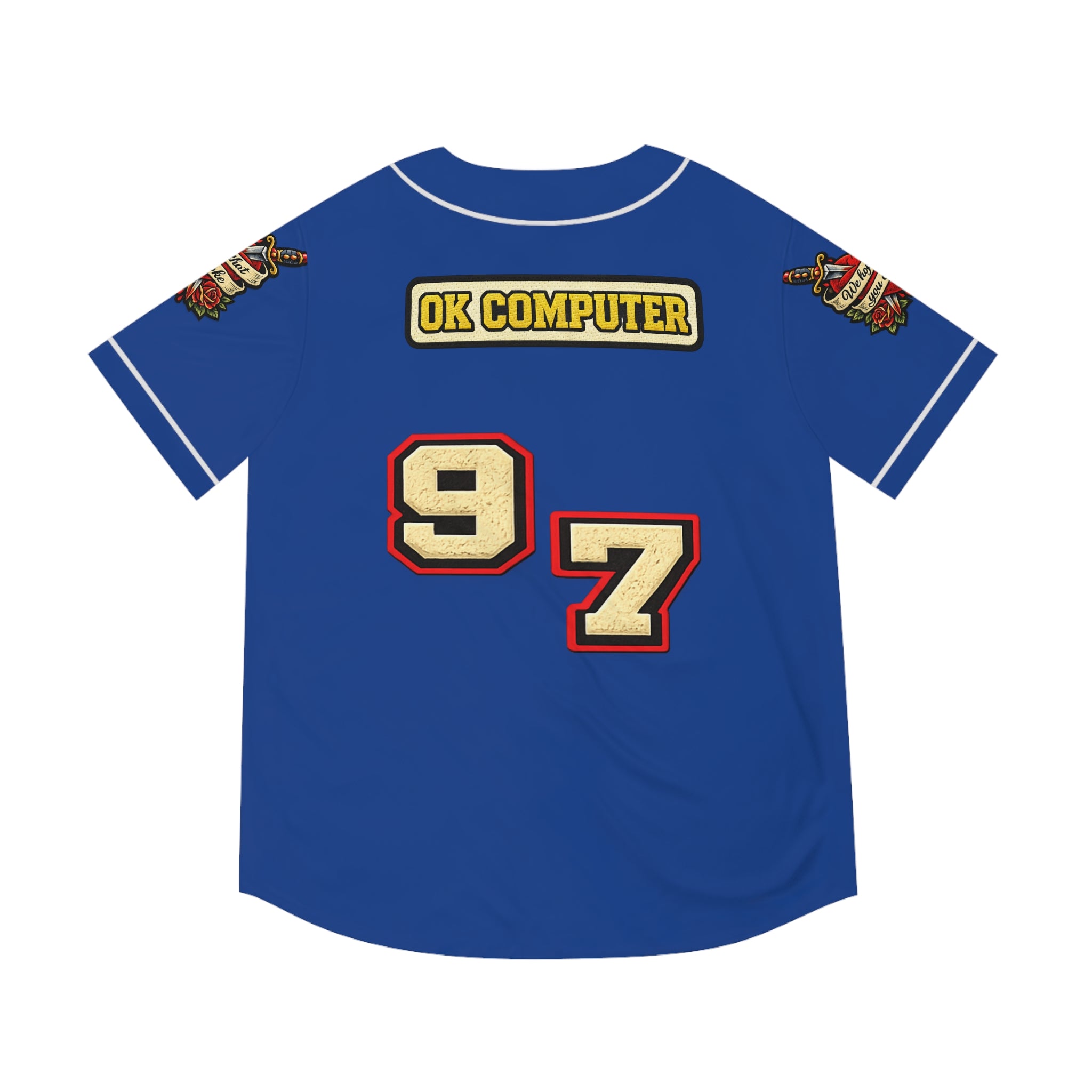 Baseball Jersey — 'OK Computer' 1995 Tattoo-Style Ambition Design