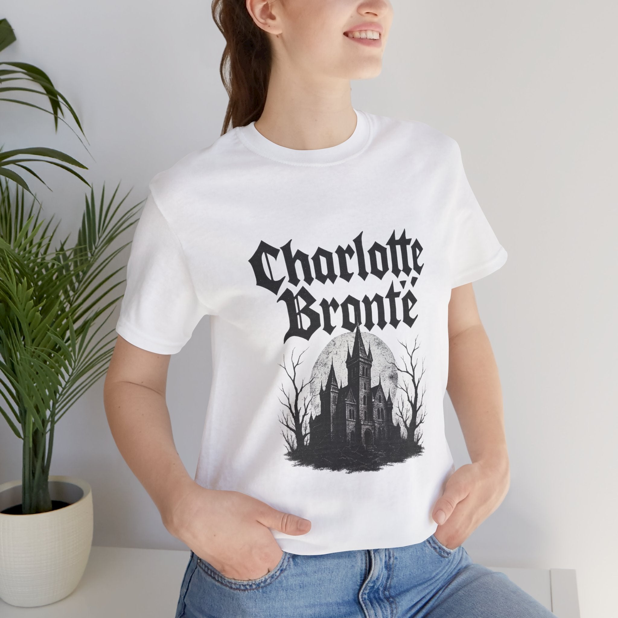 Charlotte Brontë Vintage Heavy Metal Graphic Tee (black ink variant)