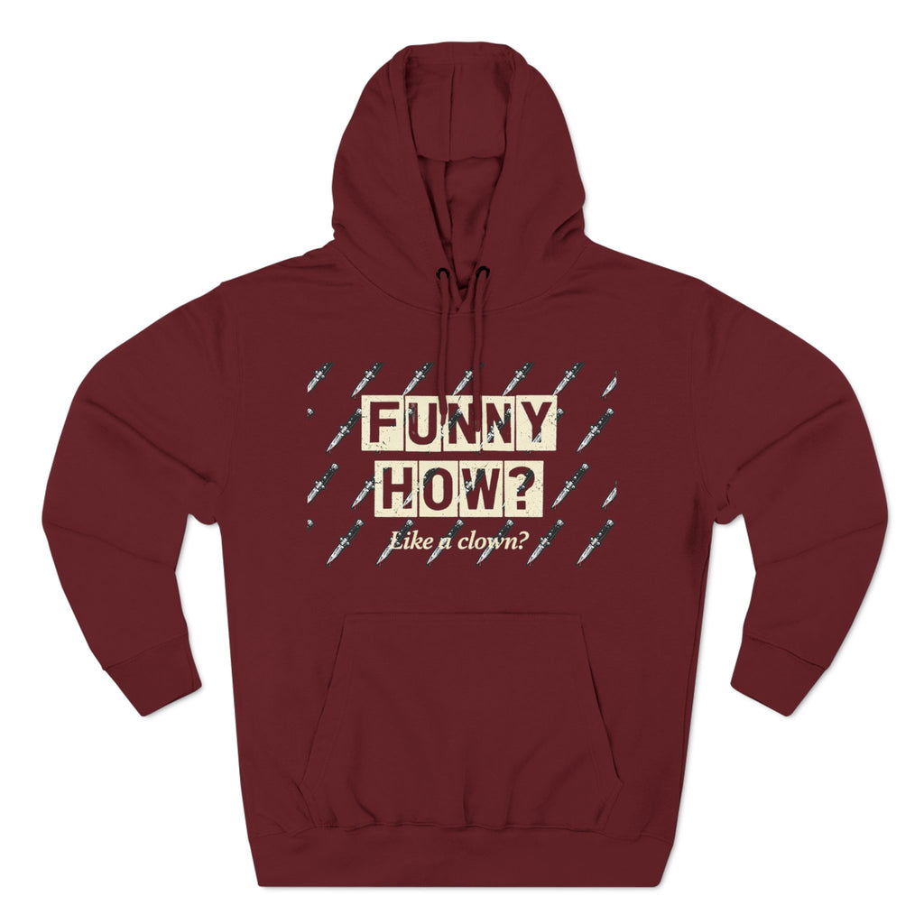 Funny How? Three-Panel Fleece Hoodie — Graphic Pullover (Shine Box)