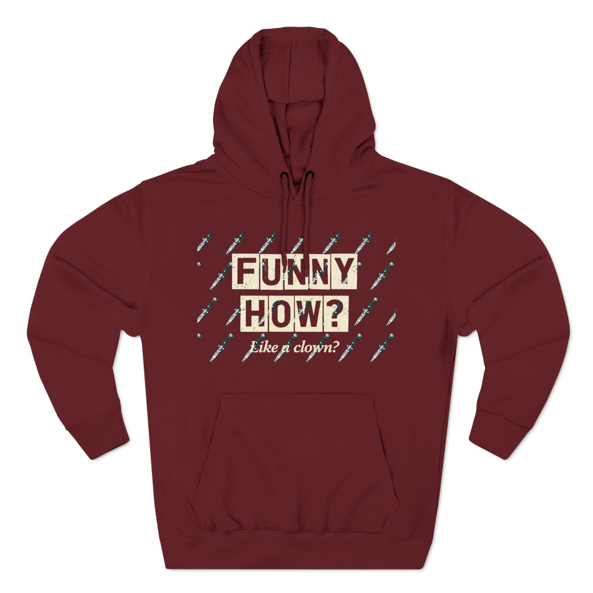 Funny How? Three-Panel Fleece Hoodie — Graphic Pullover (Shine Box)