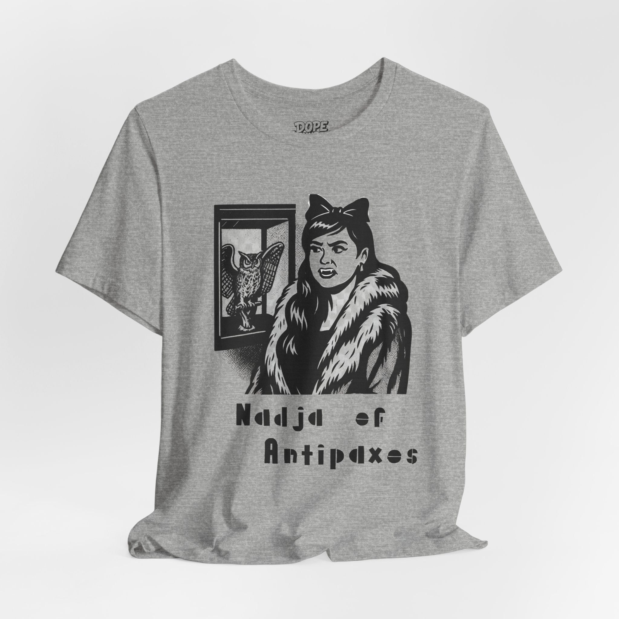 Nadja of Antipaxos Tee (what we do in  the shadows, bat, vampire shirts)