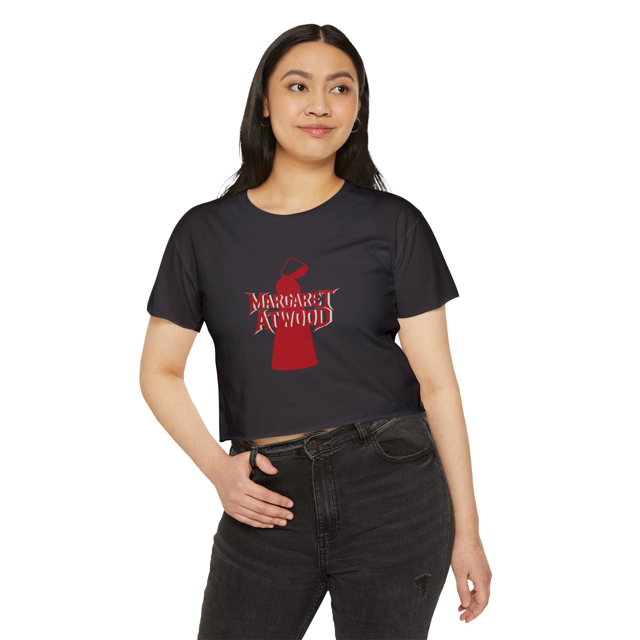 Margaret Atwood Festival Crop Top — Women's Literary Graphic Tee