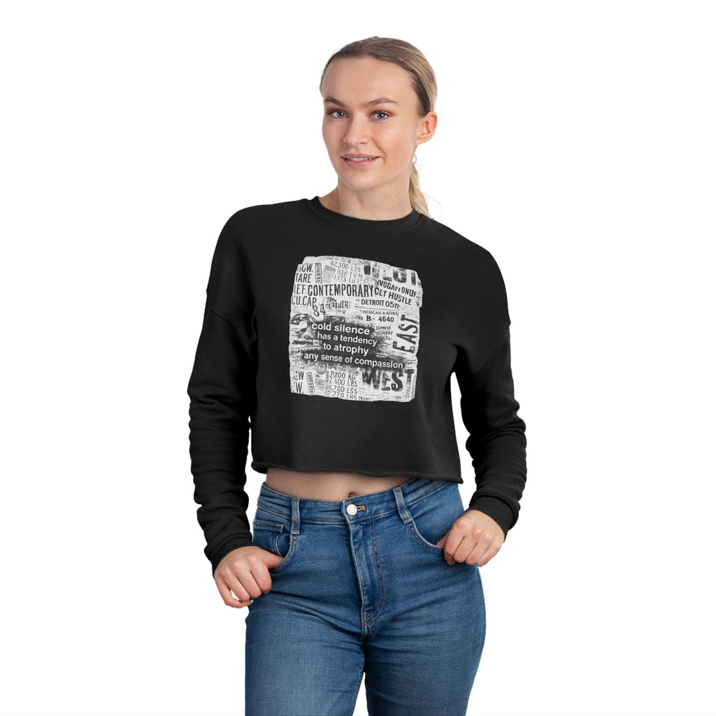 cold silence - cropped sweatshirt