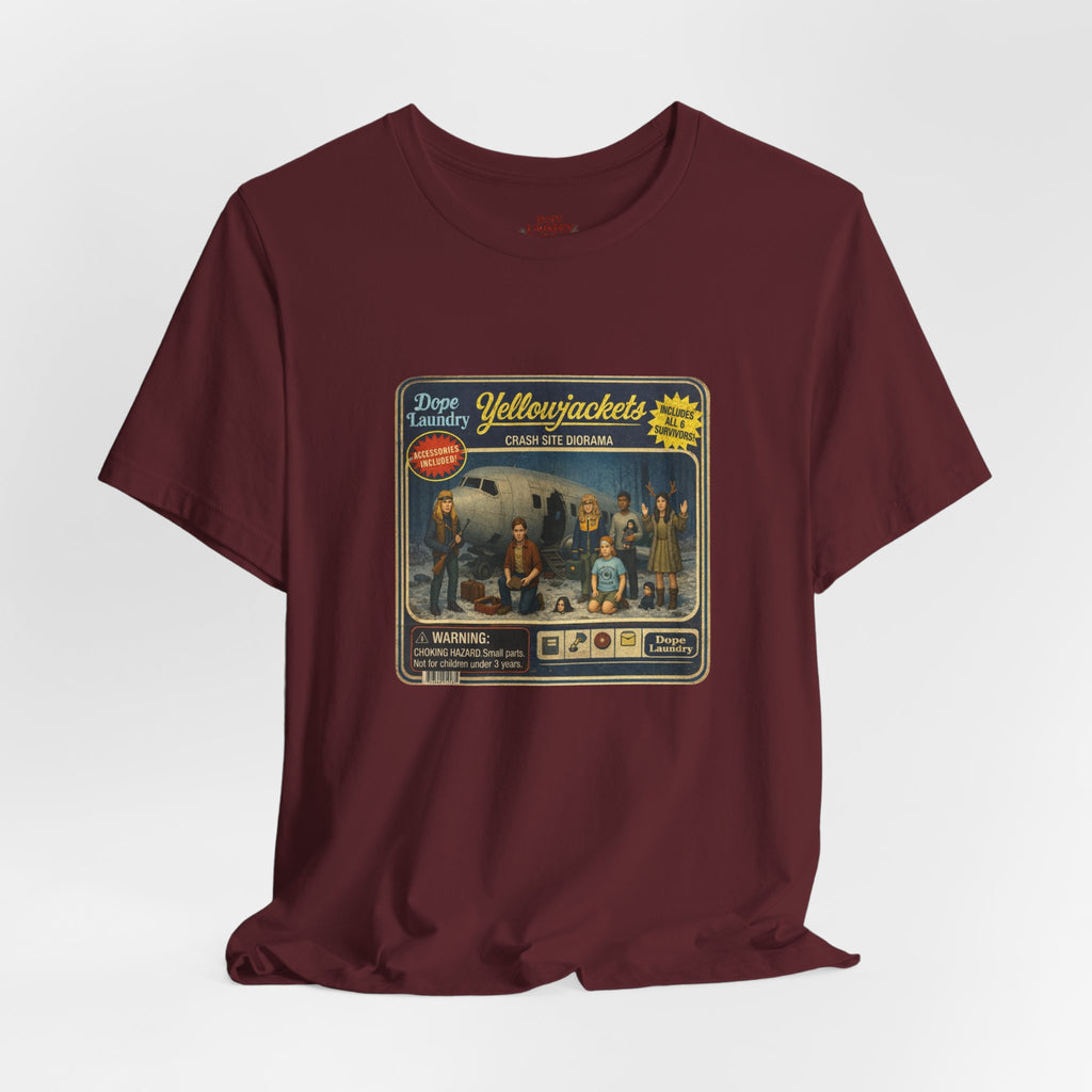 Yellowjackets "Crash Site Playset" Tee — Vintage TV Show Graphic T-Shirt