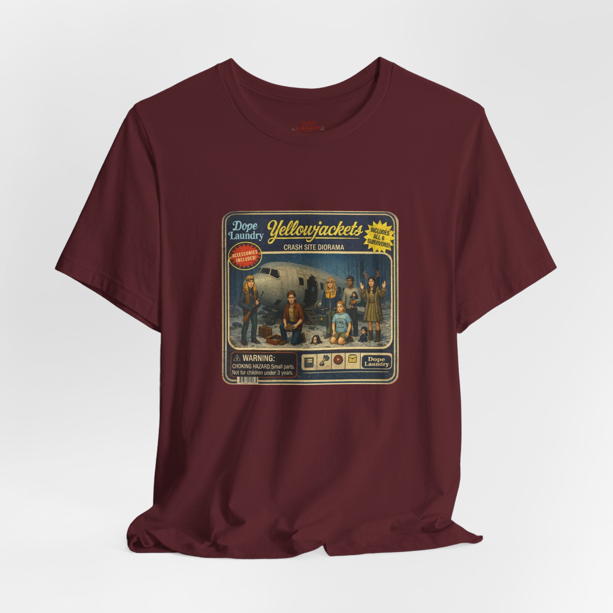 Yellowjackets "Crash Site Playset" Tee — Vintage TV Show Graphic T-Shirt