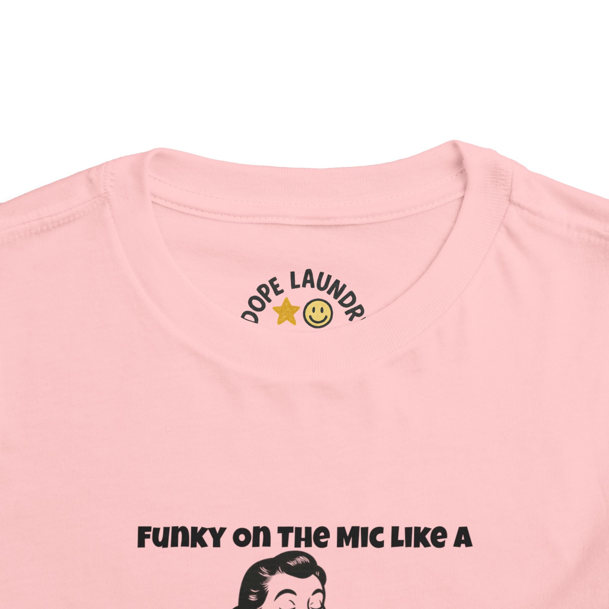 Toddler Tee - Funky on the Mic - Retro Graphic Kids Shirt