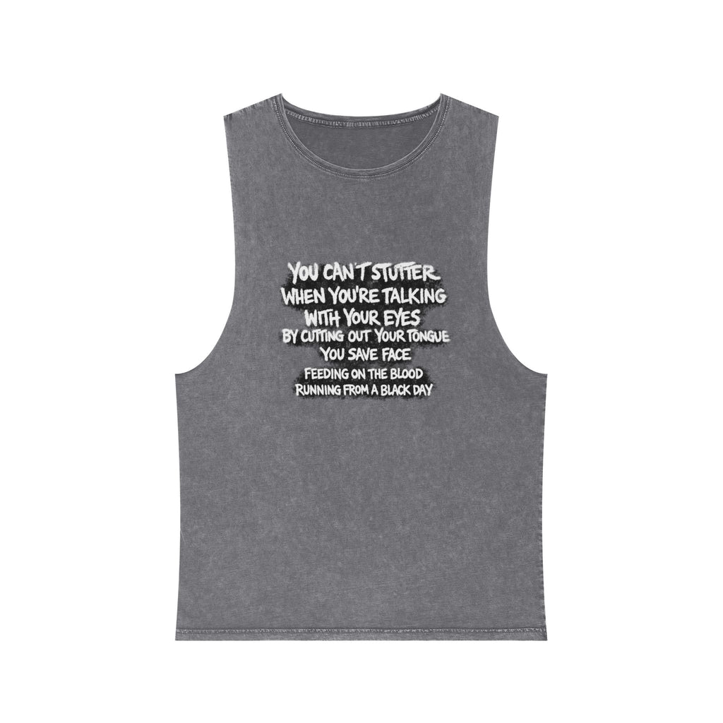 black rain -  Stonewash Muscle Tee
