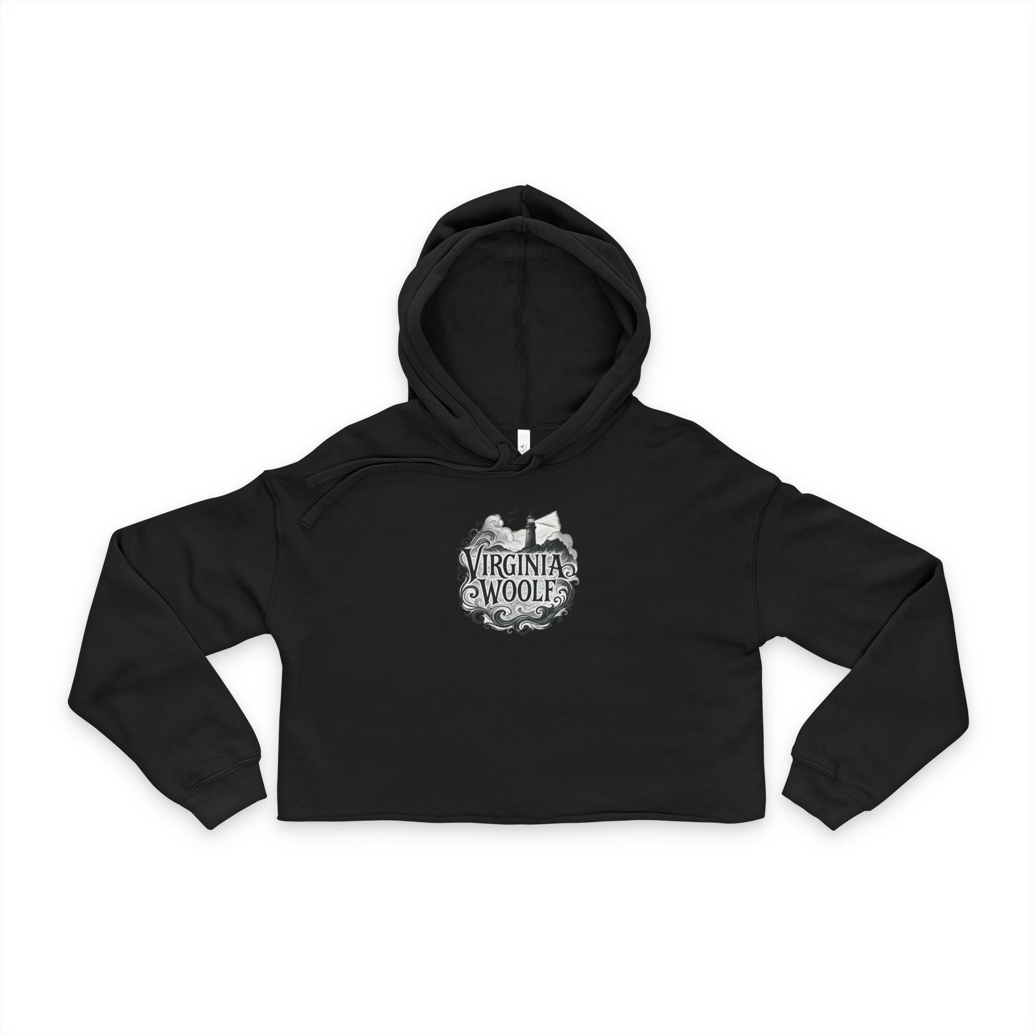 Women's Cropped Hoodie - Virginia Woolf "Lighthouse"