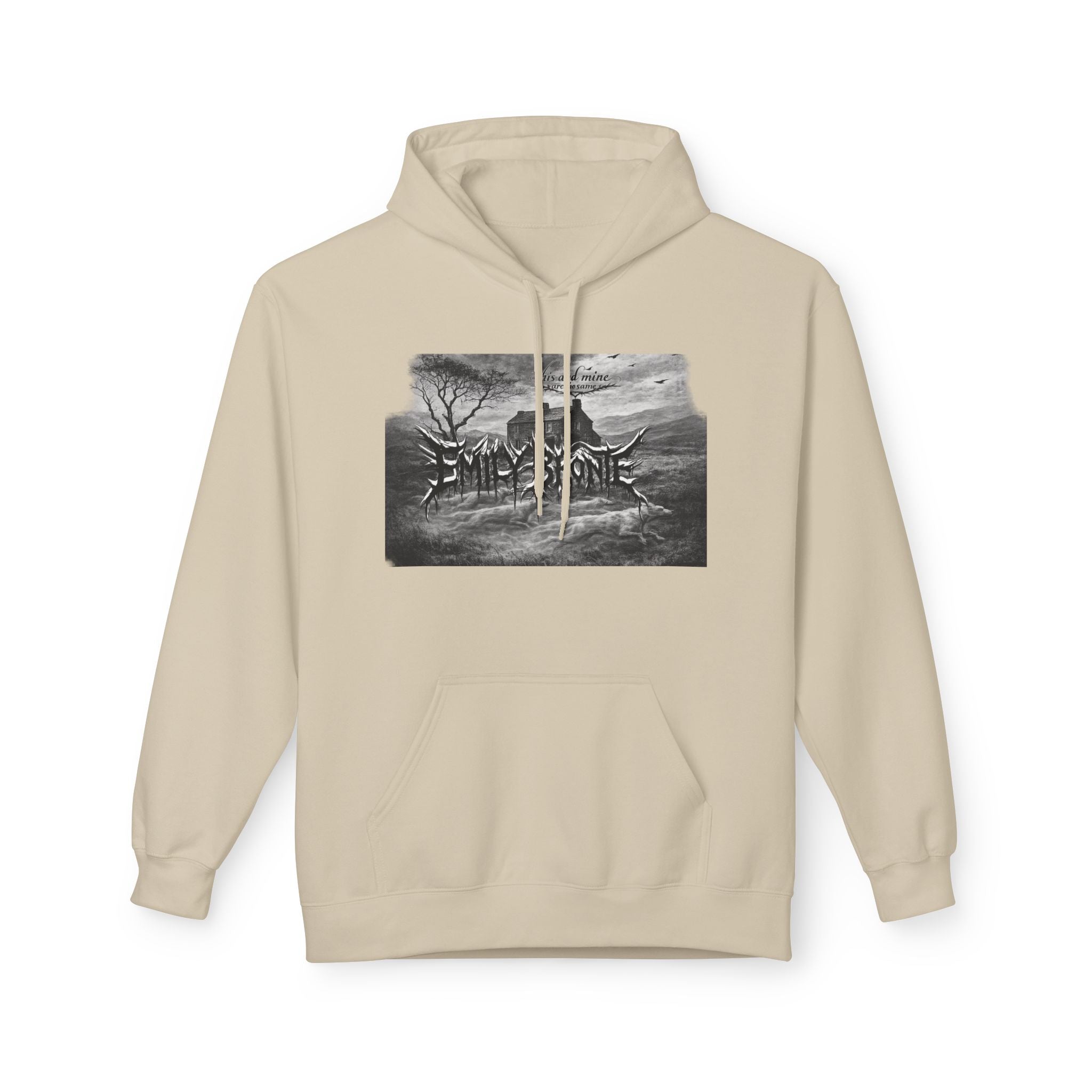 Emily Brontë Gothic Landscape Hoodie — Moody Literary Pullover