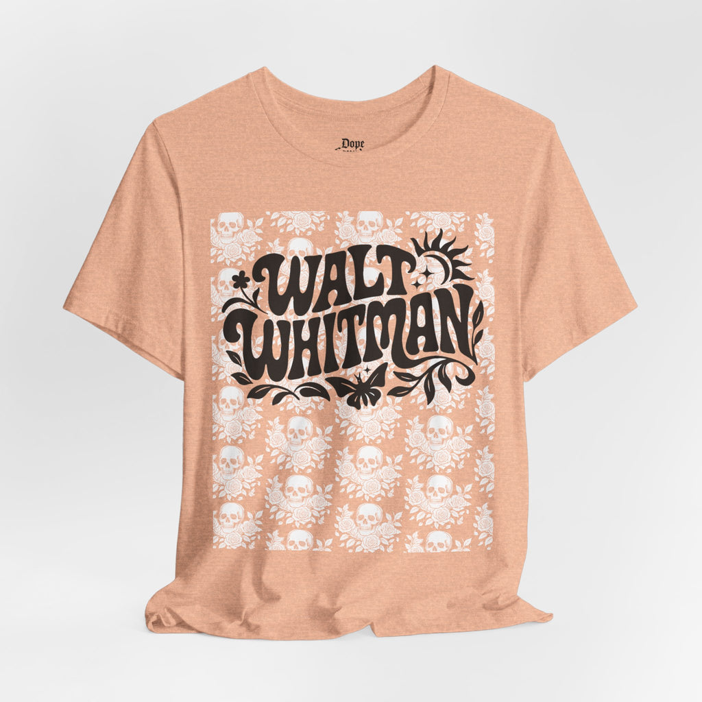 Walt Whitman Psychedelic Skulls Band Logo (white ink variant) - Vintage Graphic T-Shirt