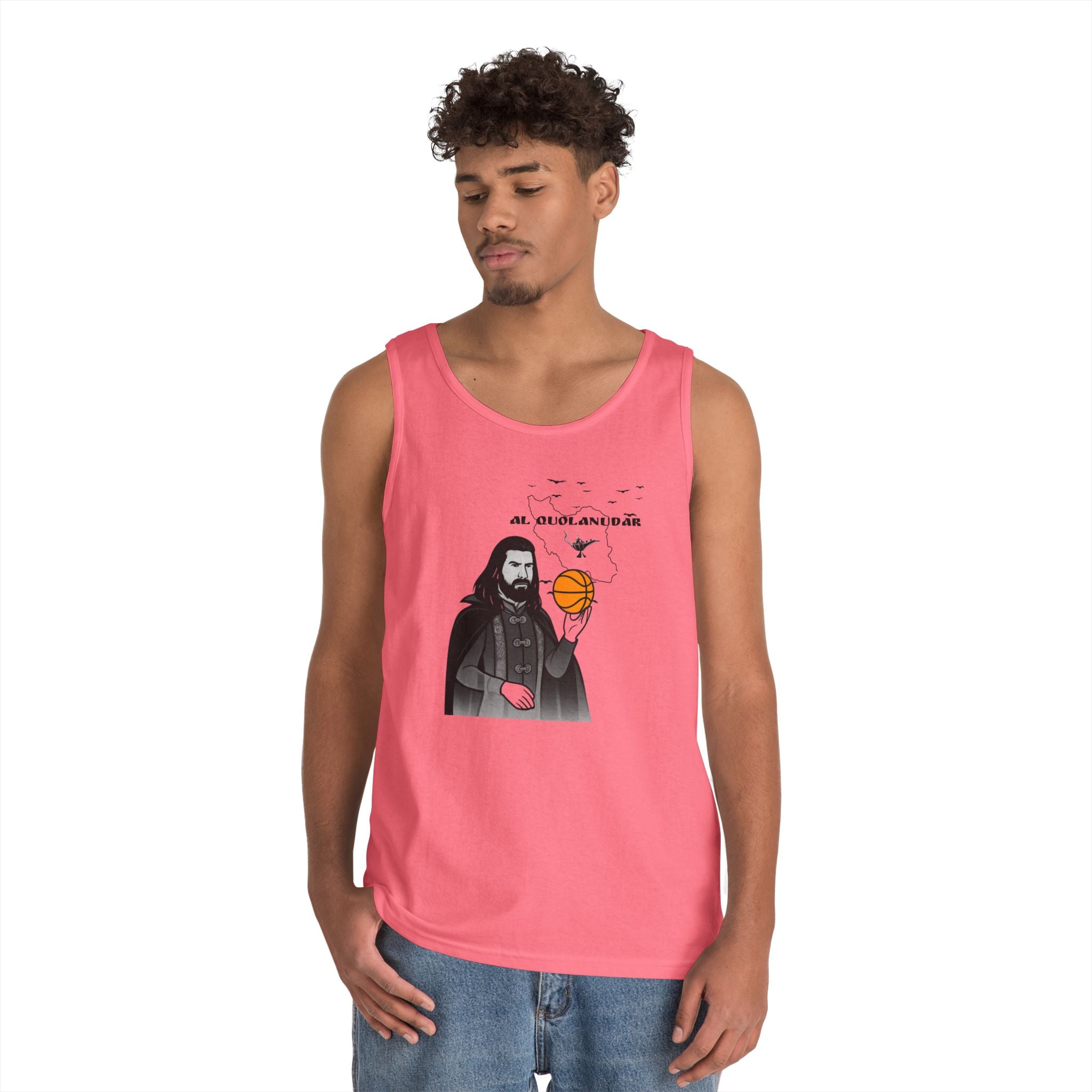 Nandor Al Quolanudar Basketball tank top (What we do in the shadows) - (2 sided) Unisex Heavy Cotton Tank Top
