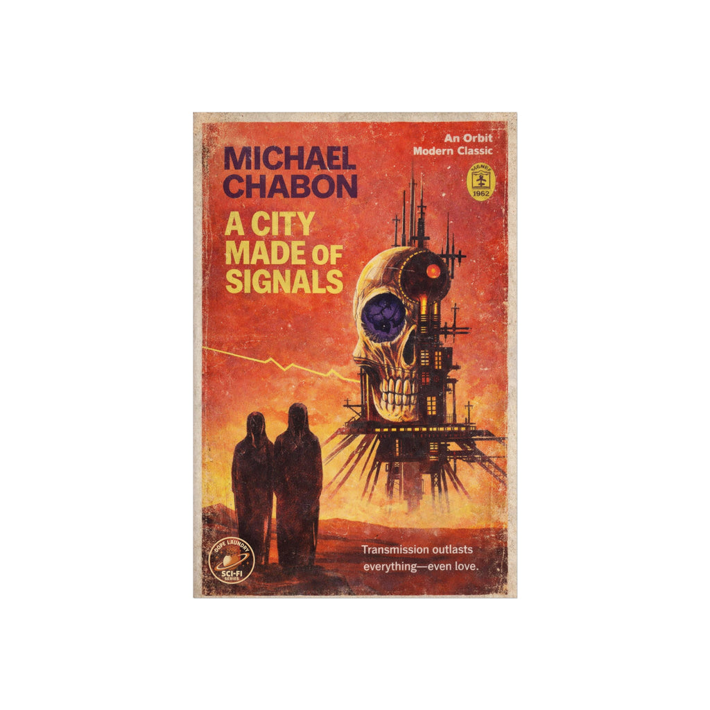 A City Made of Signals - Sci-fi Pulp Book Cover (variant) - Fine Art Poster