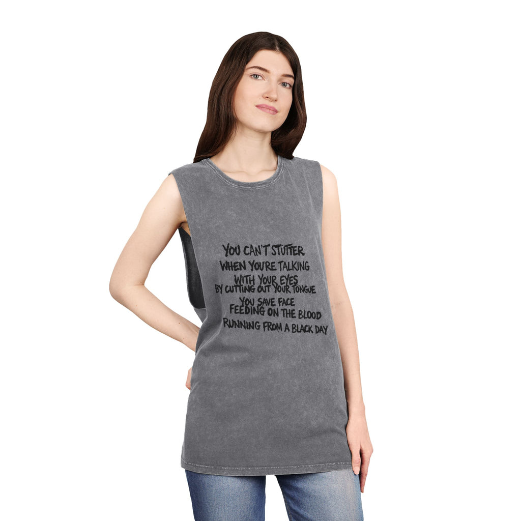 Black Rain Stonewash Muscle Tee — Stonewash Tank Top