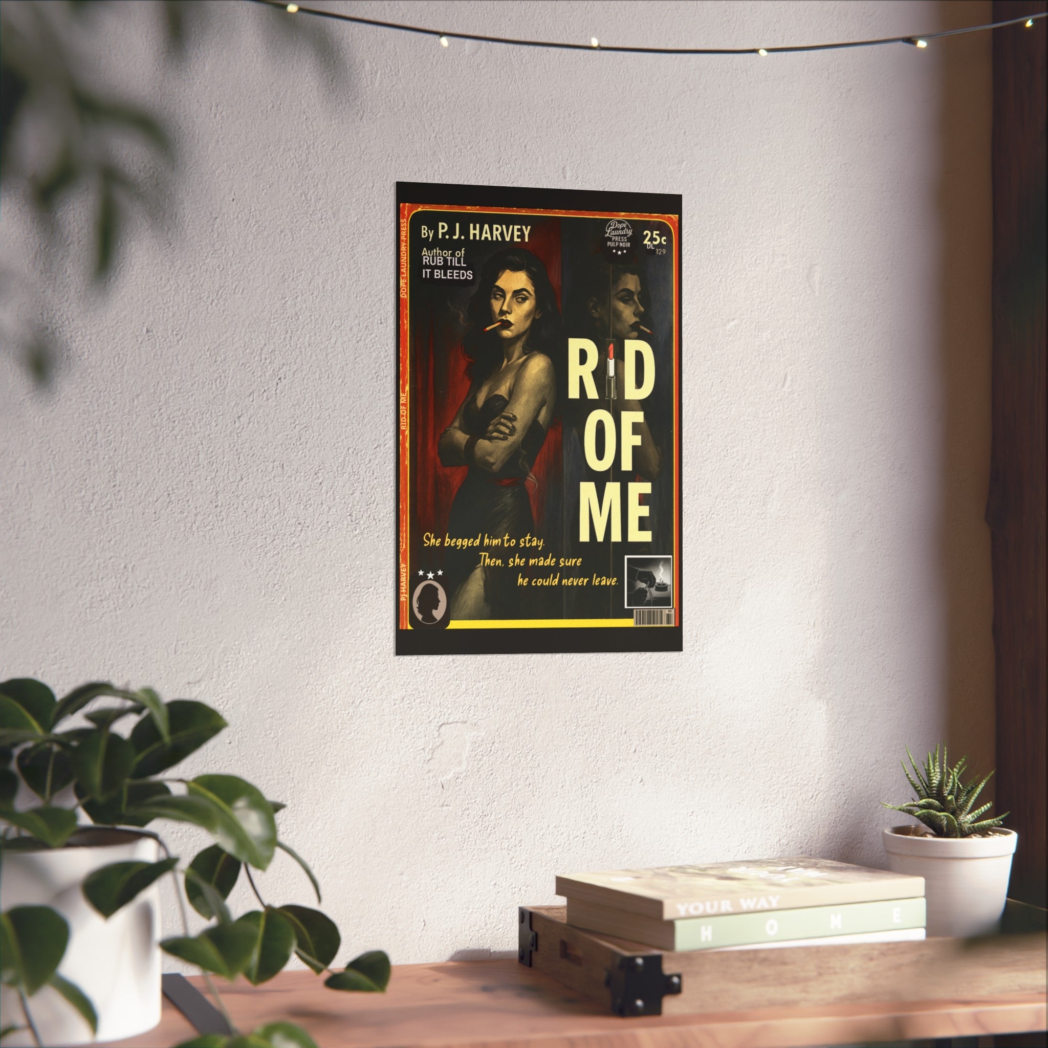 PJ Harvey - Rid of Me Pulp-Noir Book Cover Inspired Art Poster