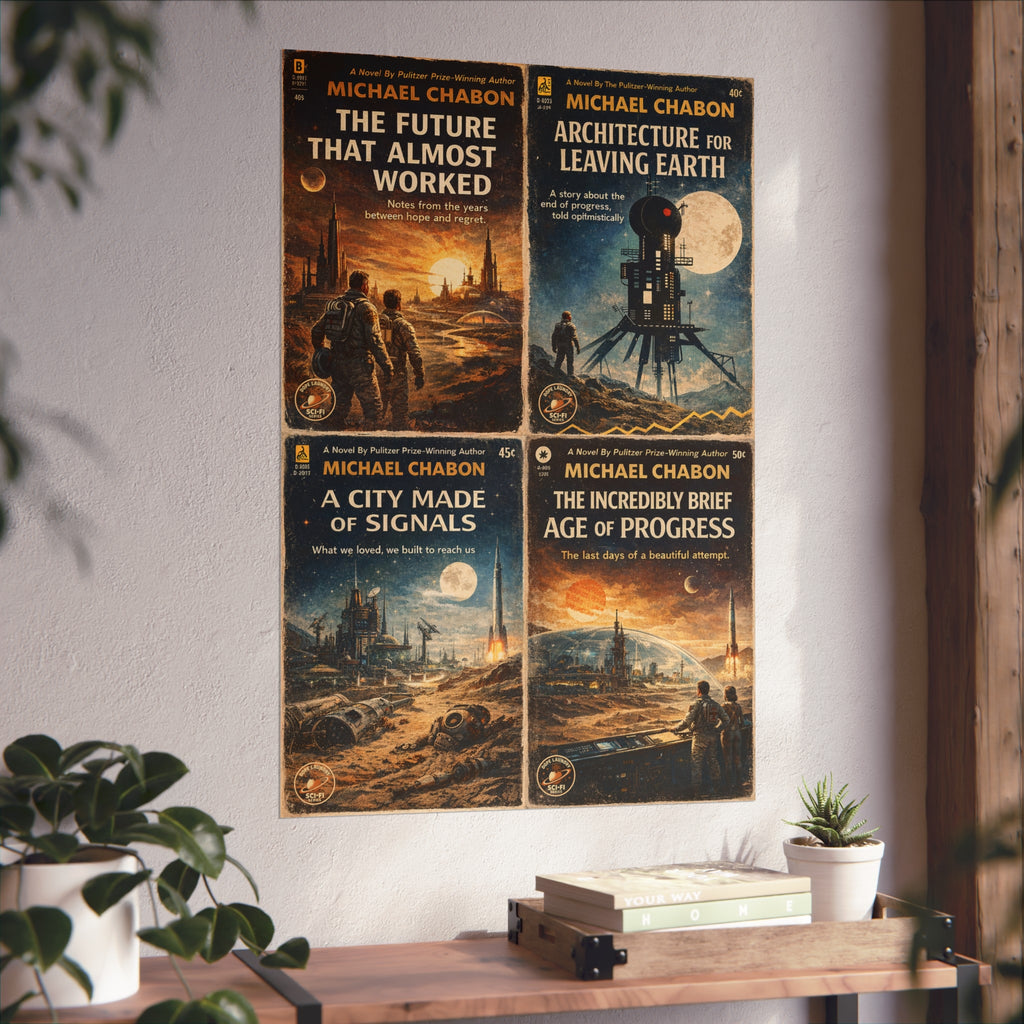 Michael Chabon Sci‑Fi Series - Pulp Book Cover - Fine Art Poster