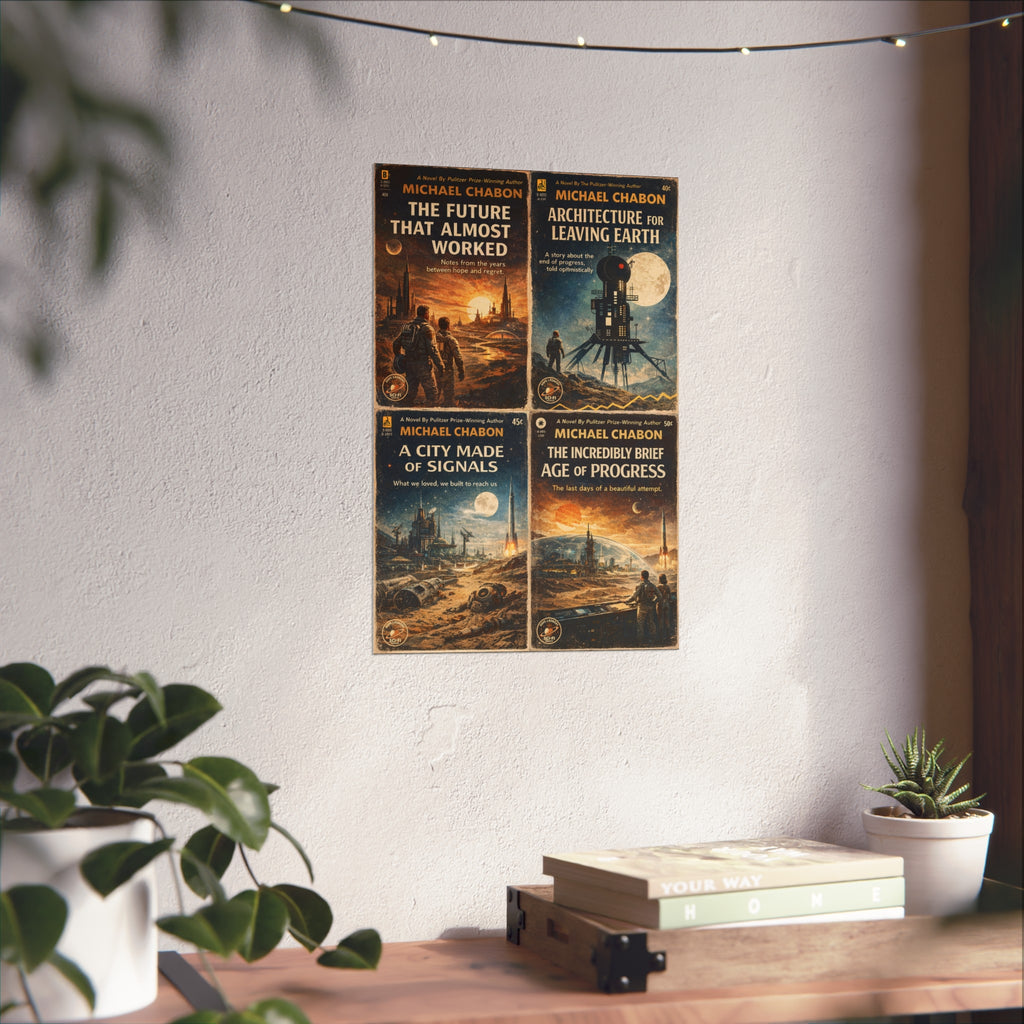 Michael Chabon Sci‑Fi Series - Pulp Book Cover - Fine Art Poster