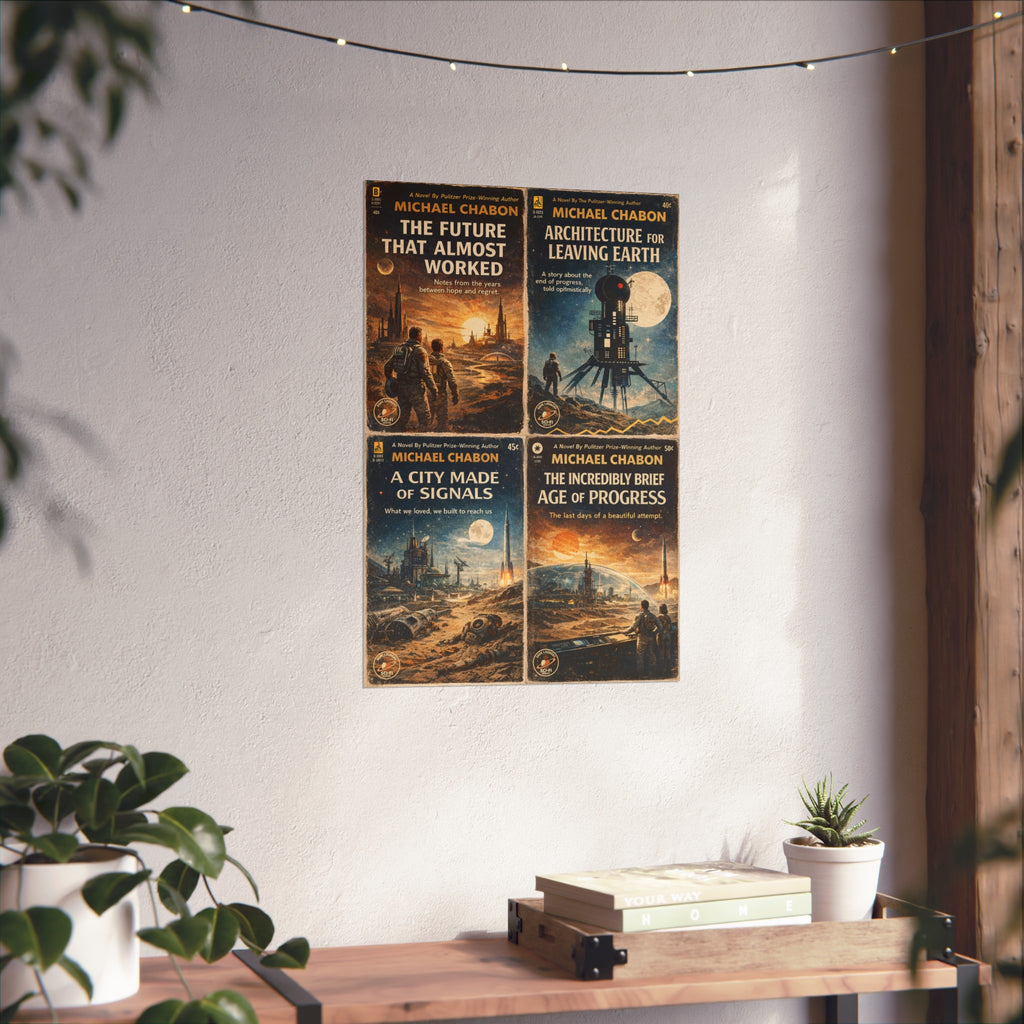 Michael Chabon Sci‑Fi Series - Pulp Book Cover - Fine Art Poster