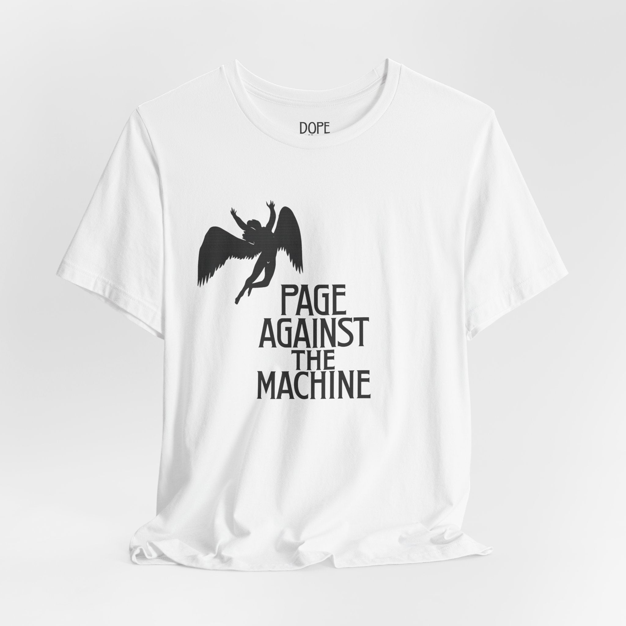 "Page Against the Machine" unisex jersey short sleeve tee (Led Zeppelin, Jimmy Page, Music Mash up, Rage against the machine inspired homage)