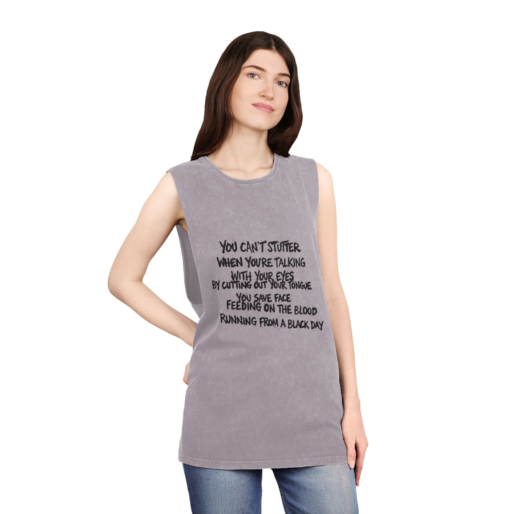 Black Rain Stonewash Muscle Tee — Stonewash Tank Top
