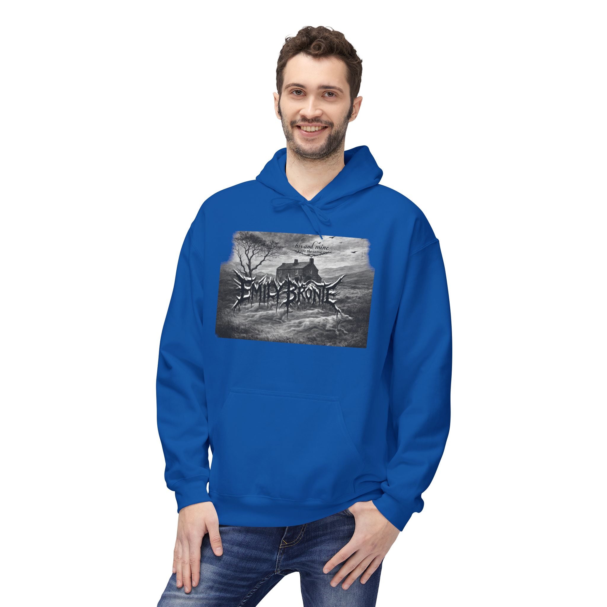 Emily Brontë Gothic Landscape Hoodie — Moody Literary Pullover