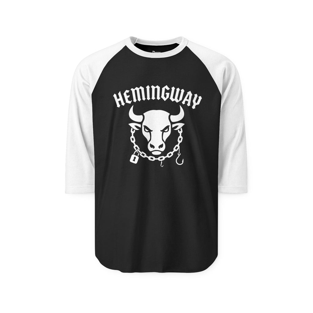 Hemingway Heavy Metal Raglan Shirt — Ernest Hemingway Literary Band Tee