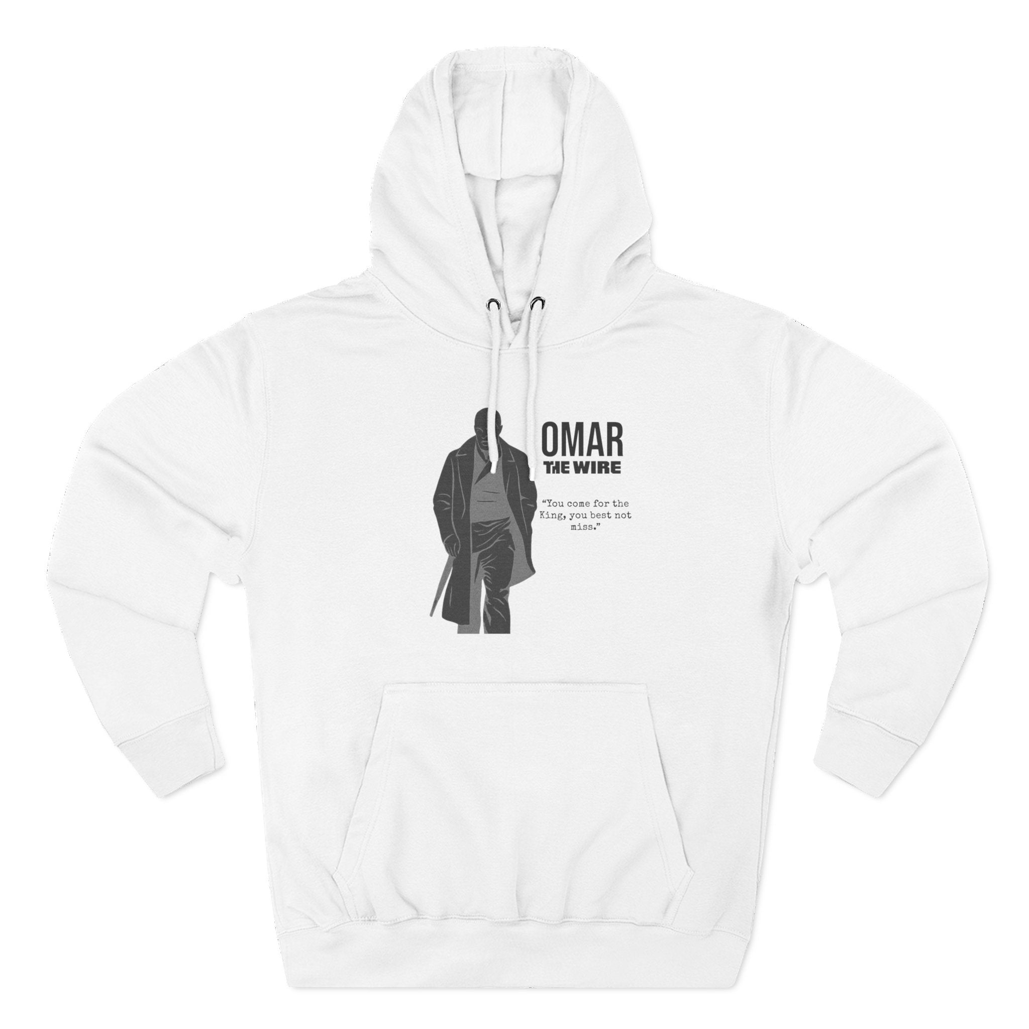 Fleece Hoodie: Omar "You Come for the King" (The Wire)| Street-wear, Casual Fashion