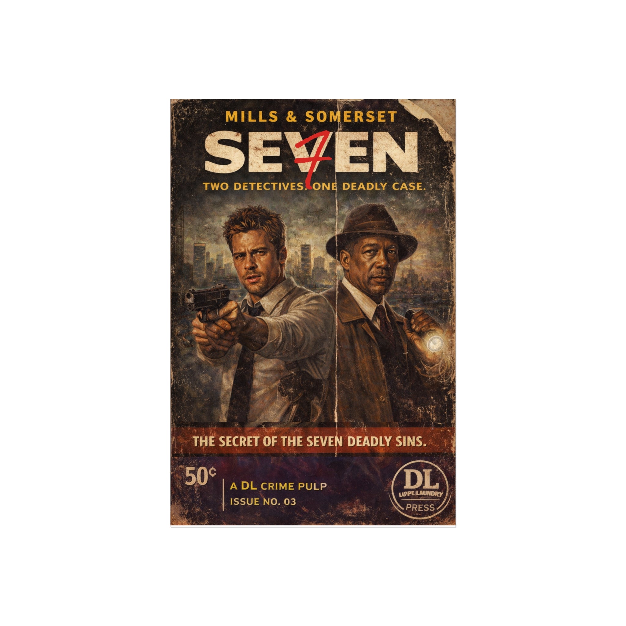 Mills & Somerset - Retro Crime Noir Fine Art Print