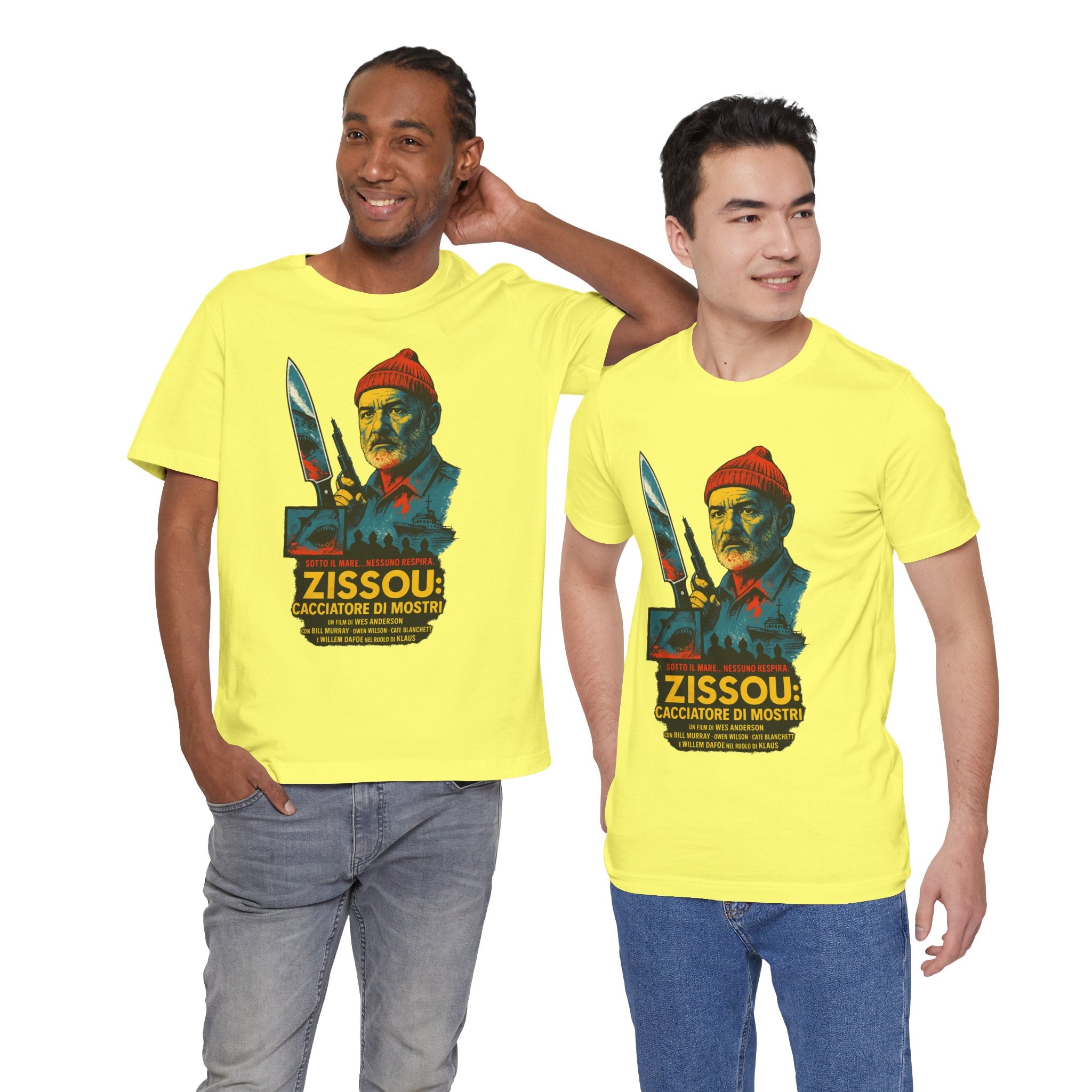 Zissou Cacciatore Di Mostri Unisex Tee - Wes Anderson Film Fan Shirt